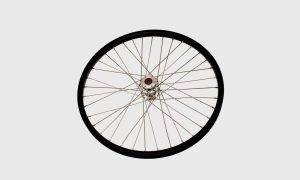 Wheel, front 24", aluminium, single rim red