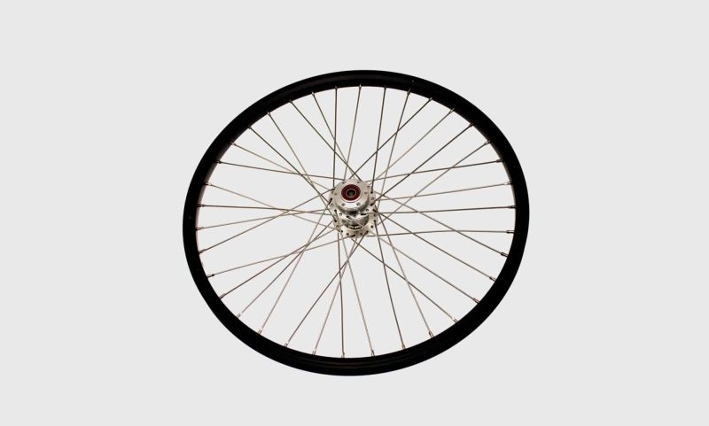 Wheel, front 24", aluminium, single rim red