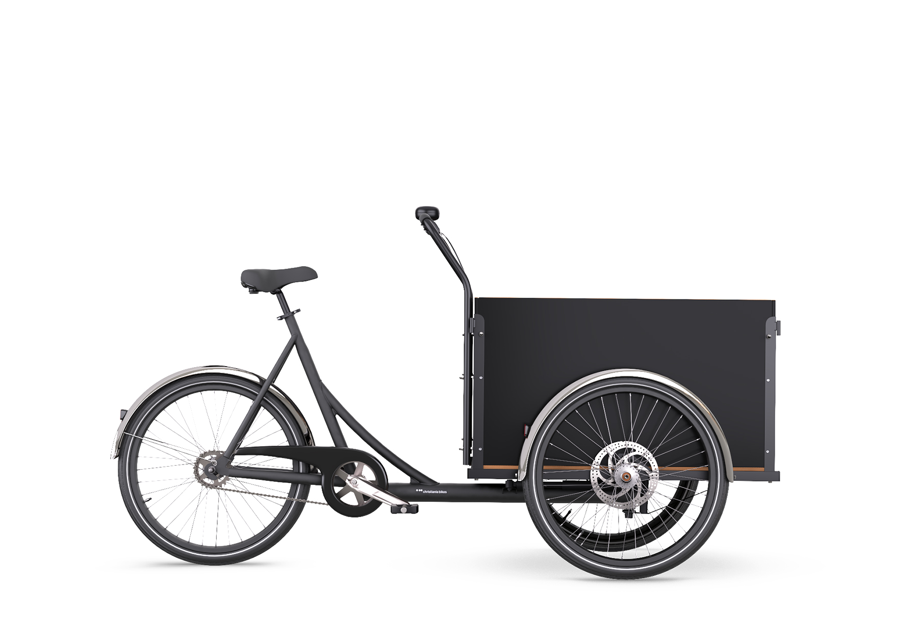 Black Christiania Straight 7 Speed cargo bike