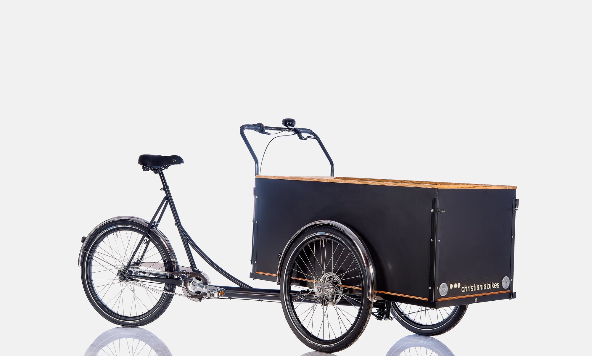 Black Christiania Cargo Long 7 Speed cargo bike