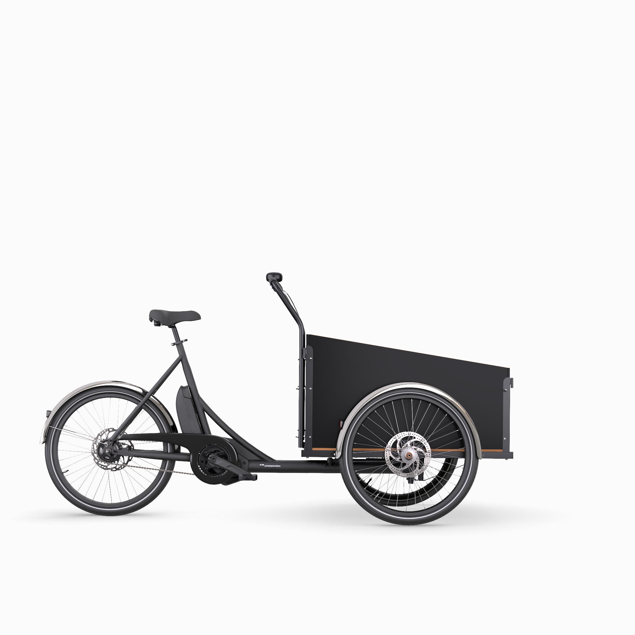 Gloss black Christiania Classic MidDrive cargo bike