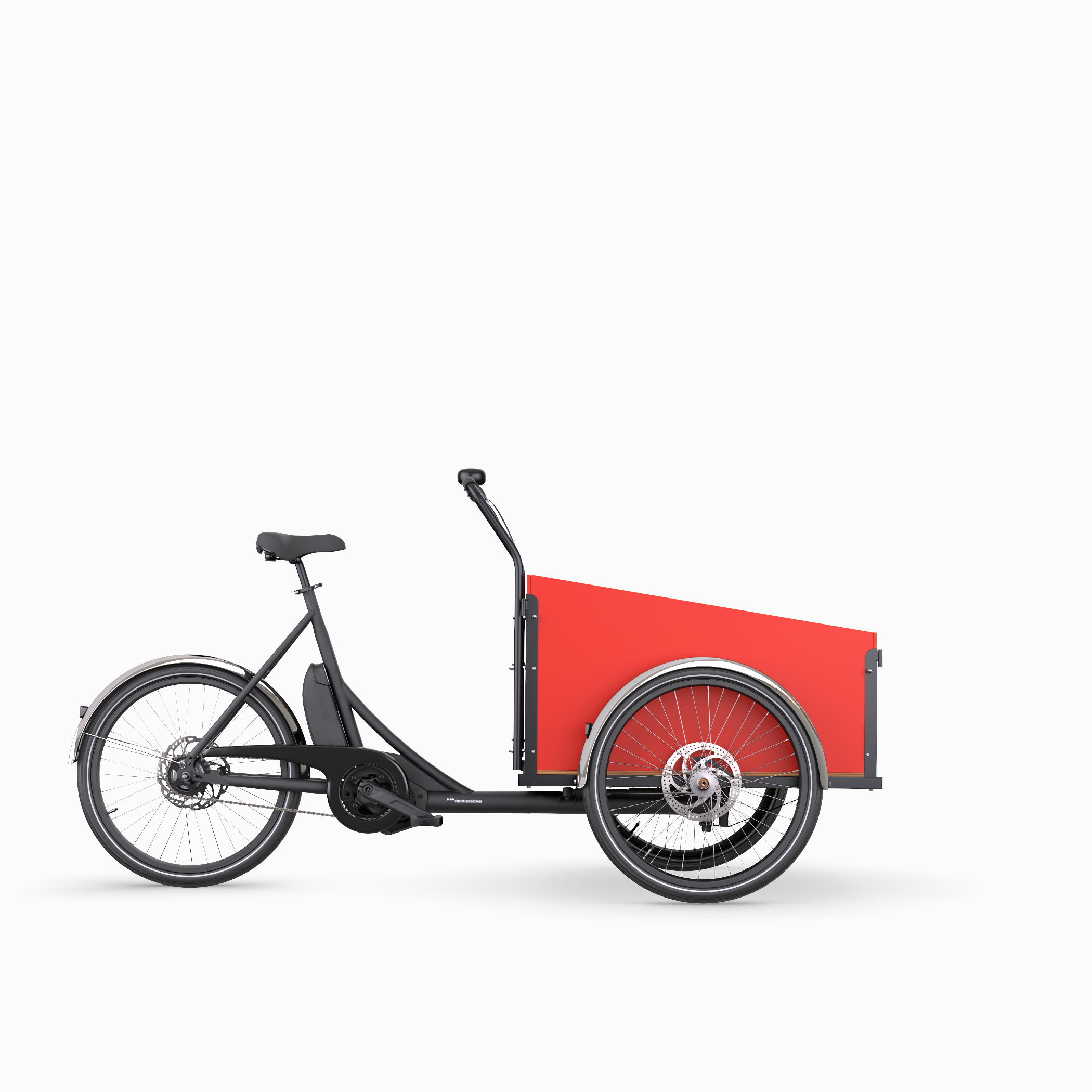 Red Christiania Classic MidDrive cargo bike