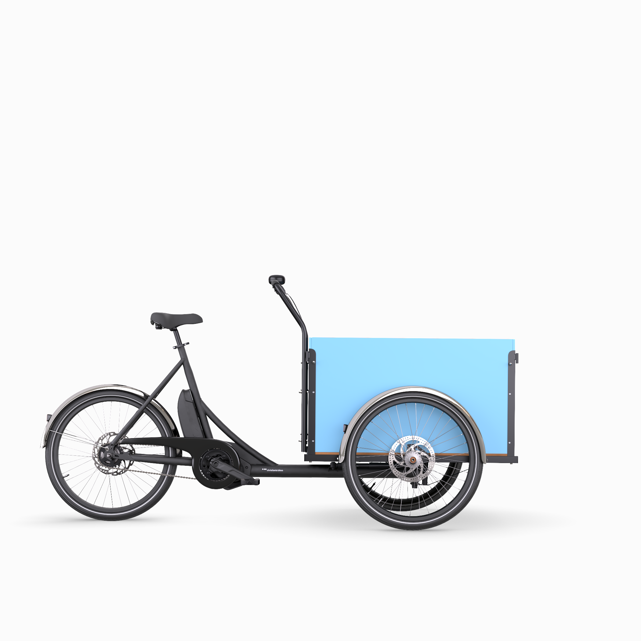 Blue Christiania Straight MidDrive cargo bike