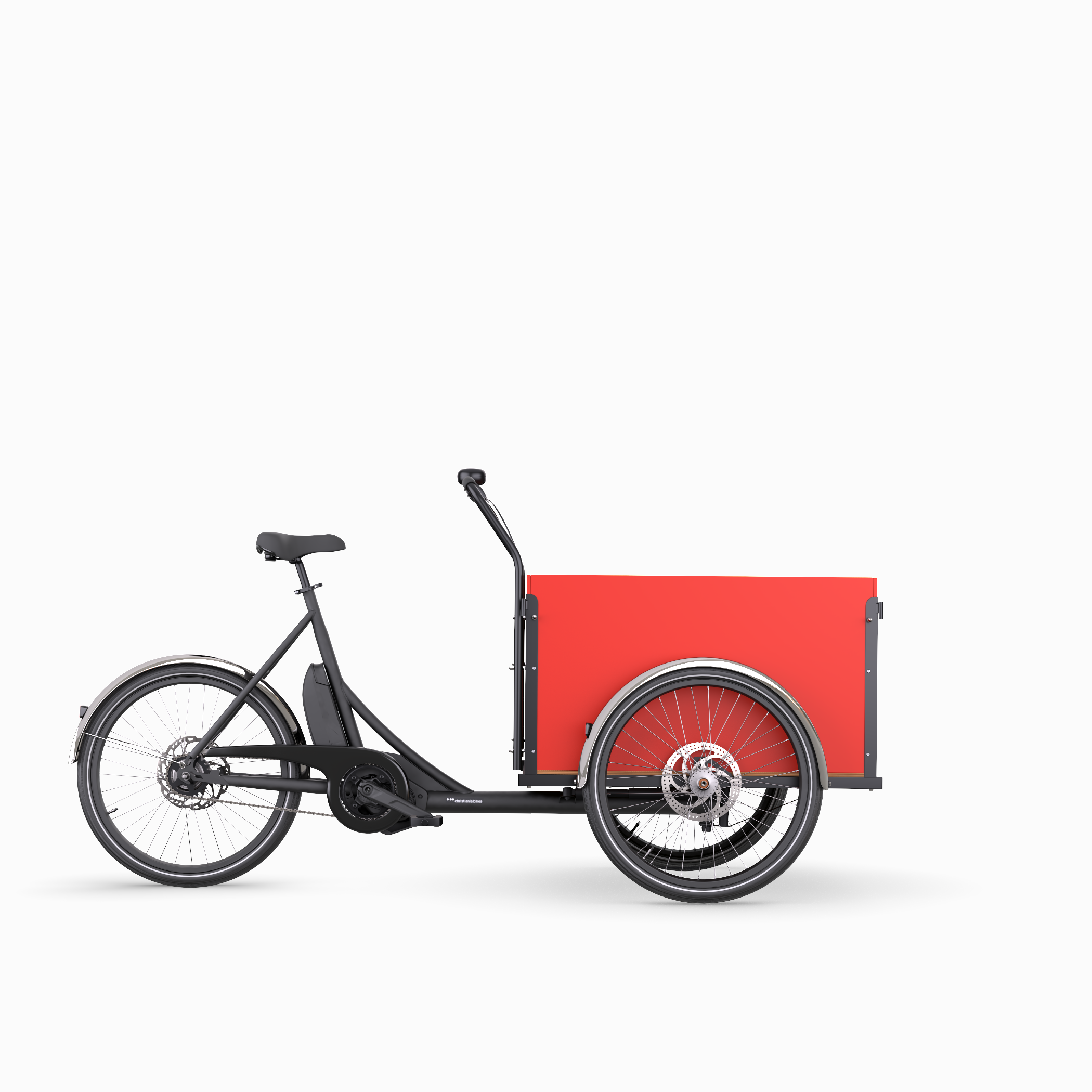Red Christiania Straight MidDrive cargo bike