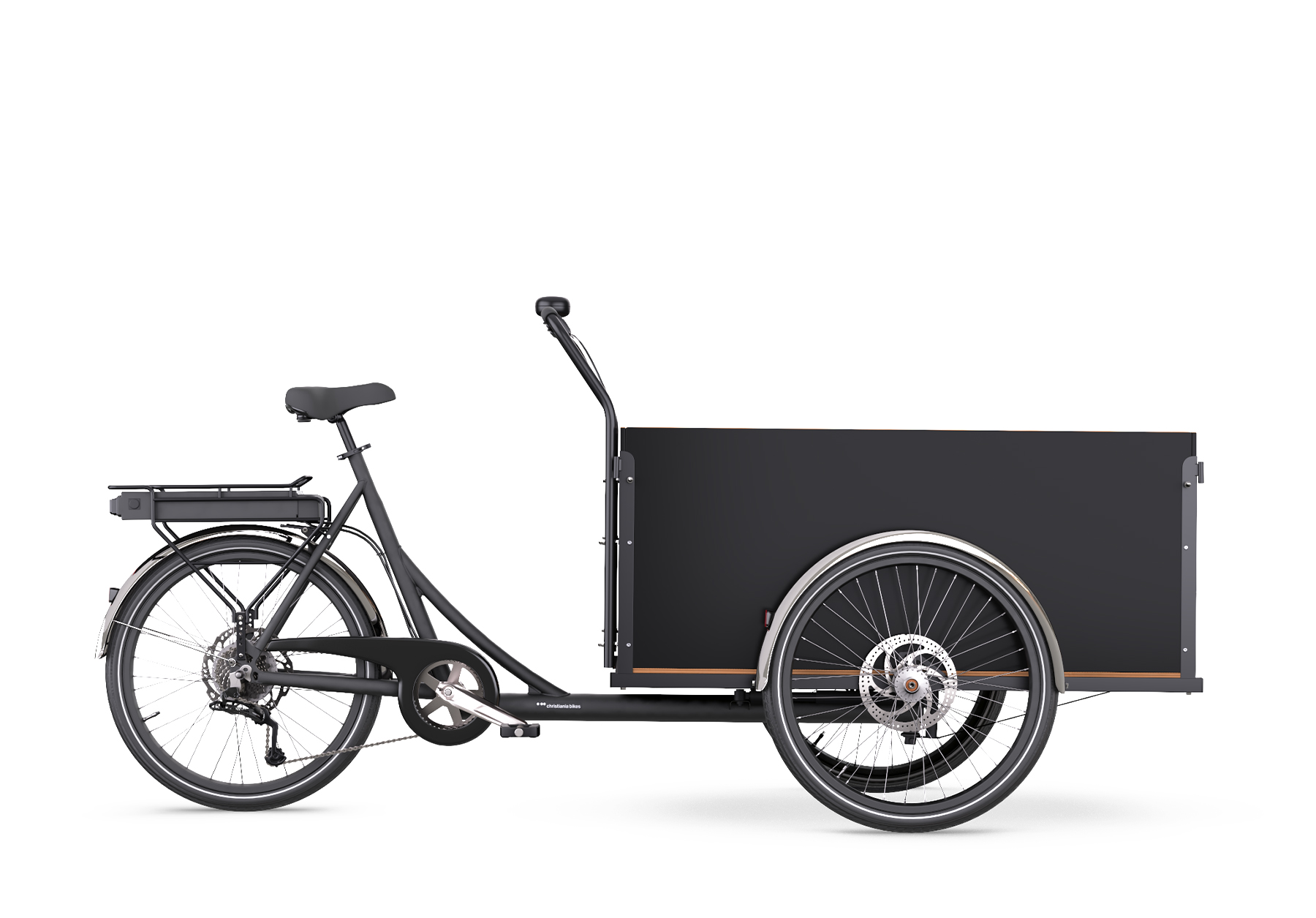 Black Christiania Long RearDrive cargo bike