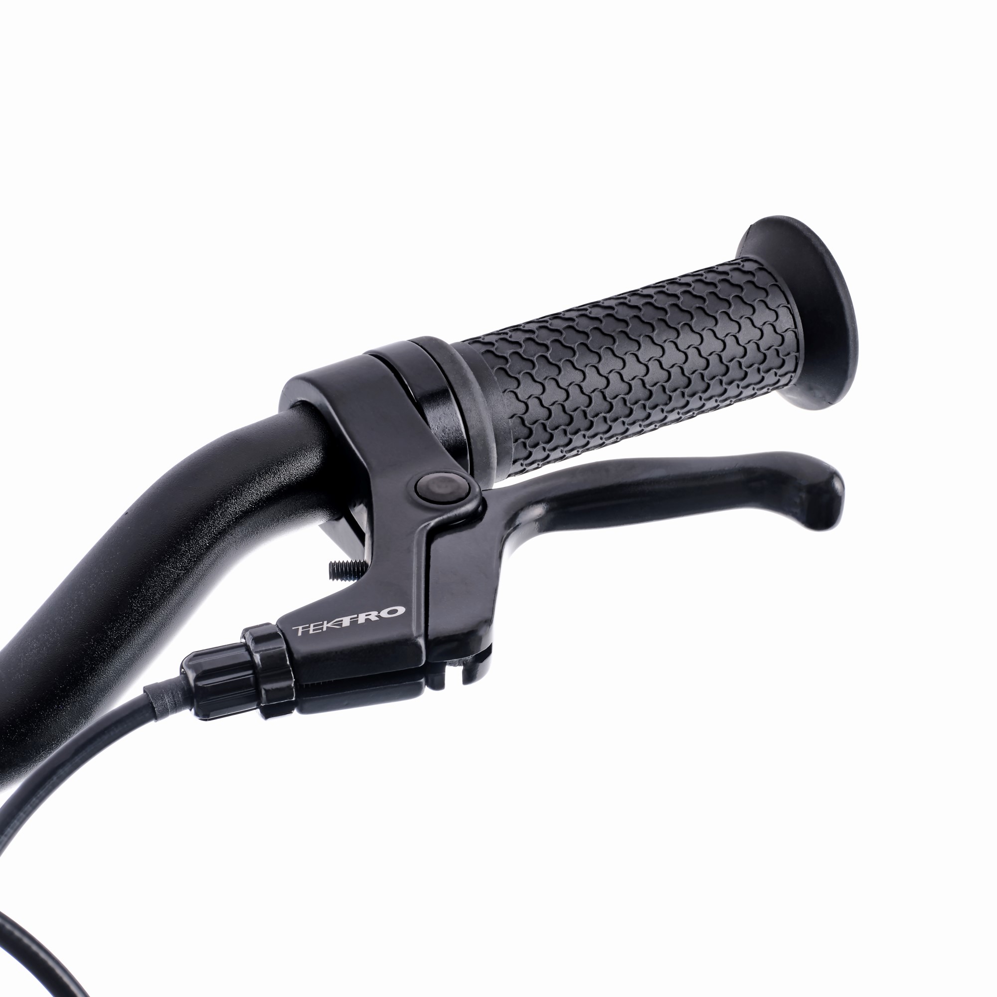 Close up of a handlebar of a Frog 38 bike