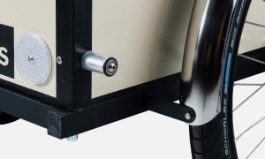 Bracket for front battery light, side of box