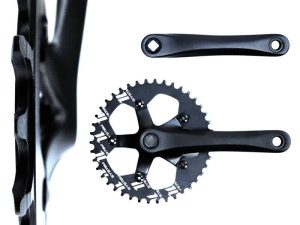 Cranks - Matt Black SqT 42T CNC Narrow-Wide Chainring 110BCD 5 Bolt