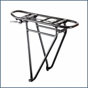Rear rack up to 25 kg with "Racktime" fixing system, Black color