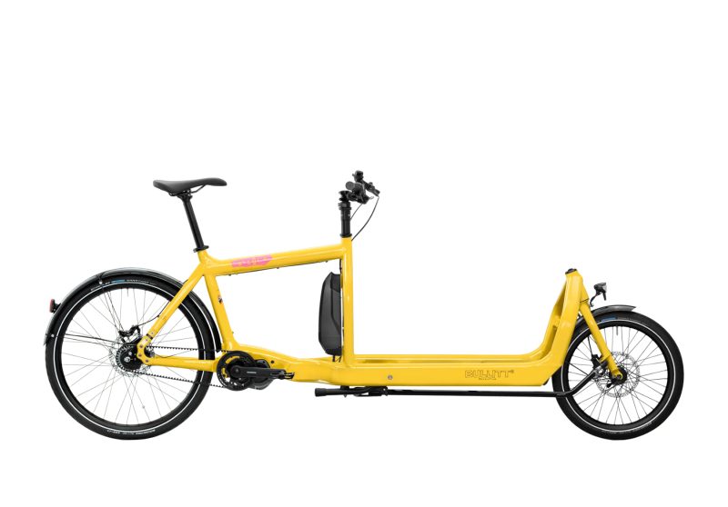 Yellow electric 6100 Bullitt cargo bike